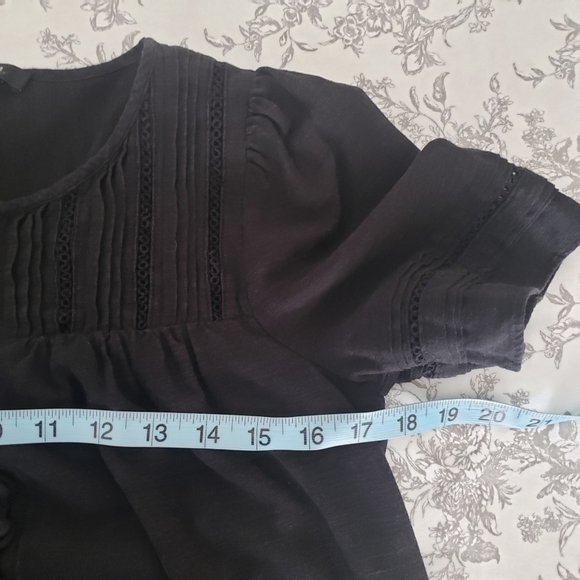 MADEWELL Black Pleated Button Front Shift DressDress XXS - Picture 14 of 14